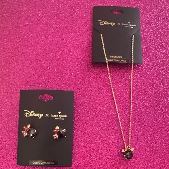 Kate Spade x Disney Black and Red Earrings - Picture 2 of 2